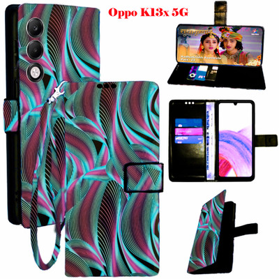 Mxkart Flip Cover for OPPO K13x 5G(Blue, Pack of: 1)
