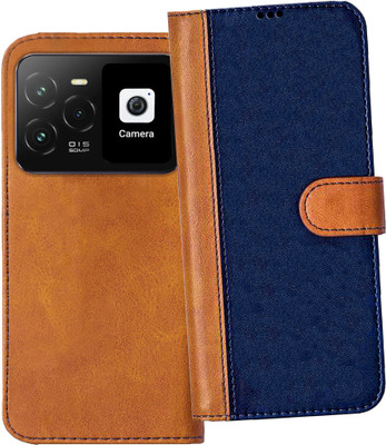 Knotyy Flip Cover for Lava Agni 3 5G(Blue, Brown, Dual Protection, Pack of: 1)