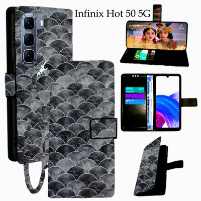 Mxkart Flip Cover for Infinix Hot 50 5G(Black, Pack of: 1)