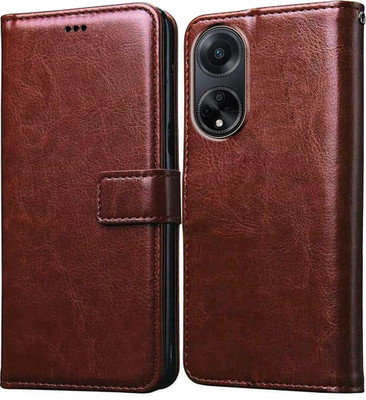 Casotec Flip Cover for Oppo F23 5G(Brown, Pack of: 1)