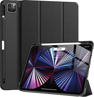 Proelite Flip Cover for Apple iPad Pro 11 inch 2022/2021 4th/3rd Gen [Auto Sleep/Wake Cover] [Pencil Holder](Black, Waterproof, Pack of: 1)
