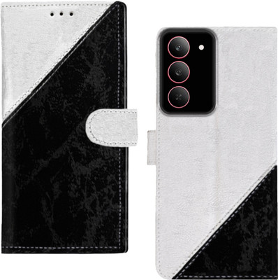 Flipkart SmartBuy Flip Cover for RealMe 14x 5G(White, Black, Dual Protection, Pack of: 1)