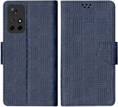 SBMS Flip Cover for Redmi Note 11T 5G / Poco M4 Pro 5G(Blue, Shock Proof, Pack of: 1)