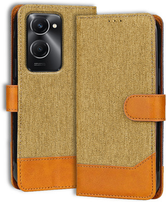 Accesorios Flip Cover for Vivo T3 Lite 5G, T3 Lite 5G(Beige, Cases with Holder, Pack of: 1)