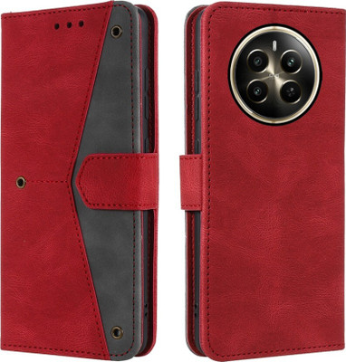 GLADLY Flip Cover for Realme Narzo 70 5G, Realme P1 5G, Realme 12 Plus, Realme Narzo 70 Pro 5G(Red, Dual Protection, Pack of: 1)