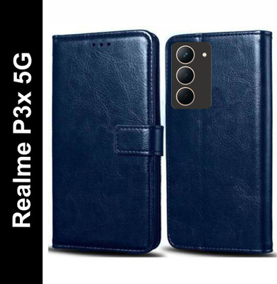 Mashgul Flip Cover for Realme Narzo 80x 5G, Realme P3x 5G(Blue, Shock Proof, Pack of: 1)