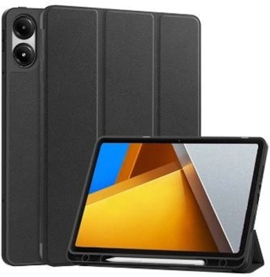 AGEIS Flip Cover for Poco Pad 12.1 Inches(Black, Shock Proof, Pack of: 1)