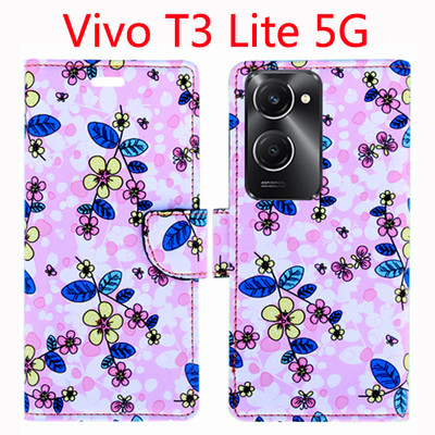 Toklot Flip Cover for Vivo T3 Lite 5G(Pink, Pack of: 1)