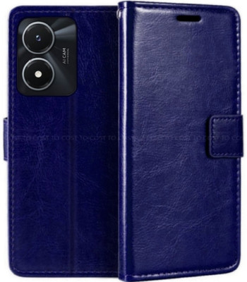 COST TO COST Flip Cover for vivo Y02s back Cover, vivo y02s 4g V2143(Blue, Black, Shock Proof, Pack of: 1)