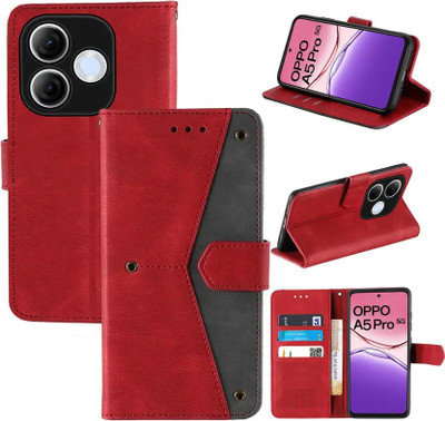 Aaghosh Flip Cover for OPPO A5 Pro 5G(Red, Shock Proof, Pack of: 1)