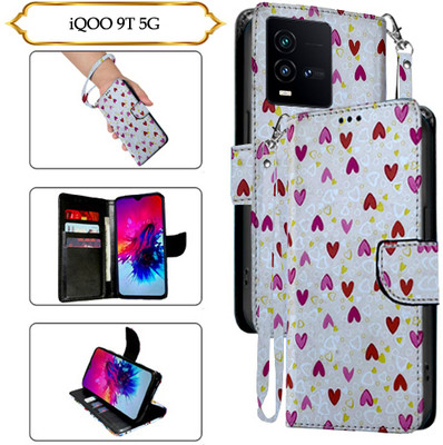 SALGO Flip Cover for iQOO 9T 5G(White, Pack of: 1)
