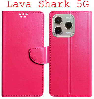 Mxkart Flip Cover for Lava Shark 5G(Pink, Pack of: 1)