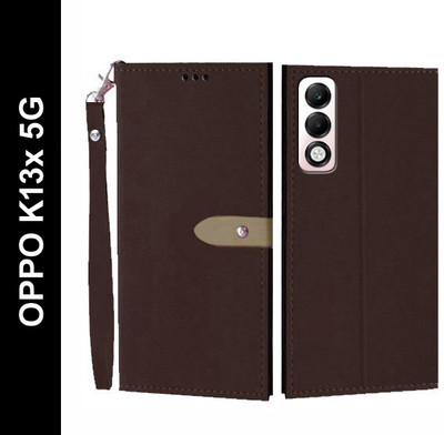 Wynhard Flip Cover for OPPO K13x 5G(Brown, Grip Case, Pack of: 1)