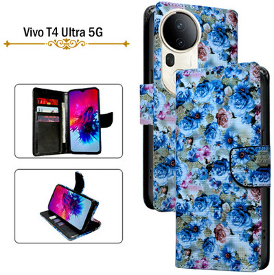 PARGO Flip Cover for Vivo T4 Ultra 5G(Blue, Pack of: 1)