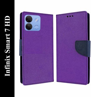 Krumholz Flip Cover for Infinix Smart 7 HD(Purple, Dual Protection, Pack of: 1)