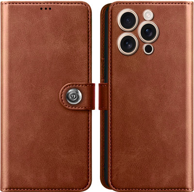 PikTrue Flip Cover for Apple IPhone 16 Pro Max(Brown, Dual Protection, Pack of: 1)