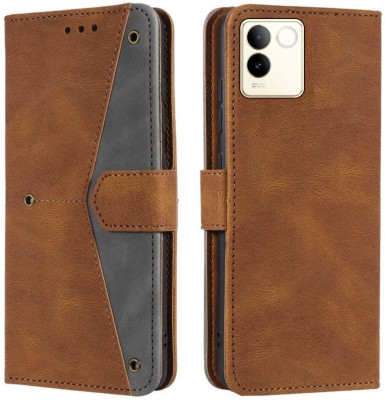 GoPerfect Flip Cover for iQOO Z7 ProVivo T2 Pro 5G(Brown, Grip Case, Pack of: 1)