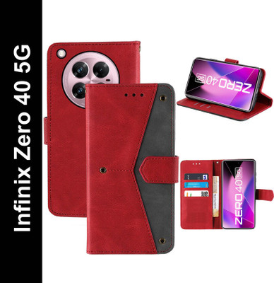 Mashgul Flip Cover for Infinix Zero 40 5G(Red, Shock Proof, Pack of: 1)
