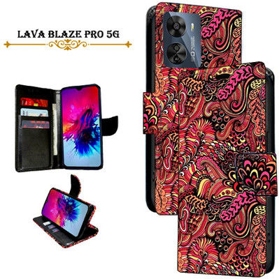 Asmart Flip Cover for Lava Blaze Pro 5G(Red, Pack of: 1)