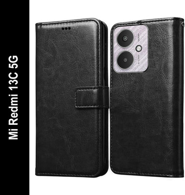 Casotec Flip Cover for Mi Redmi 13C 5G, Poco M6 5G(Black, Pack of: 1)