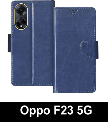 korumacase Flip Cover for Oppo F23 5G(Blue, Shock Proof, Pack of: 1)