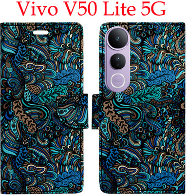 Toklot Flip Cover for Vivo V50 Lite 5G(Blue, Pack of: 1)
