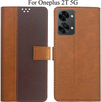 MAXSHAD Flip Cover for Oneplus Nord 2T 5G(Brown, Magnetic Case)