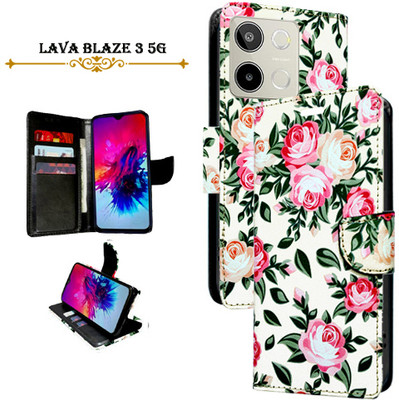 PARGO Flip Cover for Lava Blaze 3 5G(White, Pack of: 1)