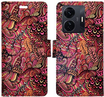 Realgo Flip Cover for iQOO Z6 Pro 5G(Red, Pack of: 1)