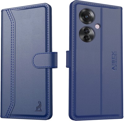 AIBEX Flip Cover for Oppo F25 Pro 5G |Vegan |PU Leather |Foldable Stand & Pocket |Magnetic Closure(Blue, Cases with Holder, Pack of: 1)