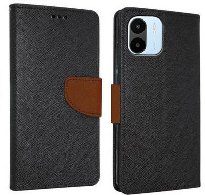 Carnage Flip Cover for Mi A1, Redmi A1 2022, Redmi A2 2023(Brown, Black, Pack of: 1)