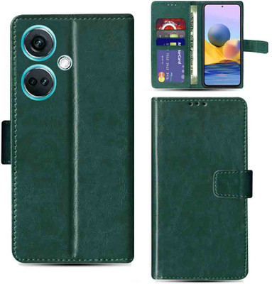 Kalua Mall Flip Cover for One Plus Nord CE 3 5G mobile flip cover | OnePlus CPH2569 mobile flip cover | Green(Green, Magnetic Case, Pack of: 1)