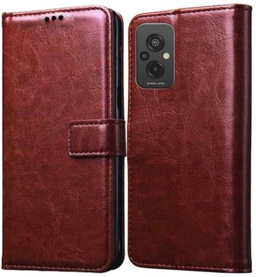 Casesily Flip Cover for Xiaomi Redmi 11 Prime Leather Wallet Case(Brown, Cases with Holder, Pack of: 1)