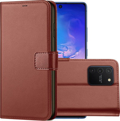 Juberous Flip Cover for Samsung Galaxy S10 Lite(Brown, Grip Case, Pack of: 1)