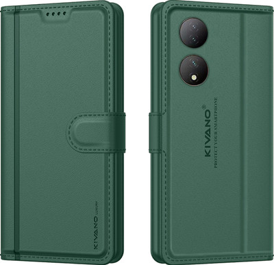 KIVANO LUXE Flip Cover for Vivo T2 5G / Vivo Y100 5G(Green, Magnetic Case, Pack of: 1)