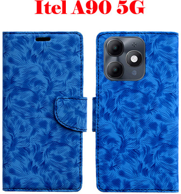 Toklot Flip Cover for Itel A90 5G(Blue, Pack of: 1)