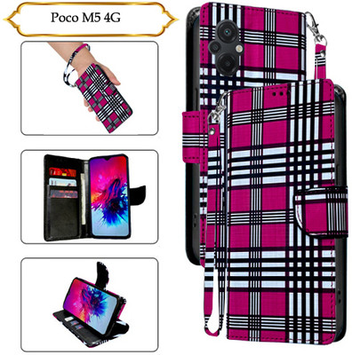PARGO Flip Cover for Poco M5 4G(Pink, Pack of: 1)