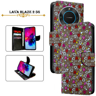 Cutemart Flip Cover for Lava Blaze 2 5G(Brown, Pack of: 1)