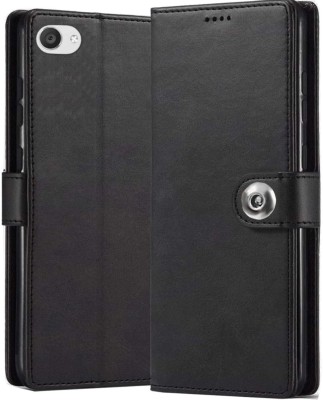 Worth Buy Flip Cover for Vivo Y55 | Leather Case | (Flexible, Shock Proof Back Cover |(Black, Shock Proof, Pack of: 1)