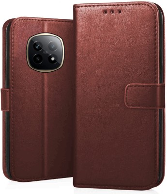 ClickAway Wallet Case Cover for Realme P2 Pro 5G |High Premium Class Series Business Edition Flip Back Cover(Brown, Flexible, Pack of: 1)