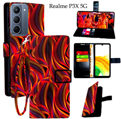 Shanno Enterprises Flip Cover for Realme P3X 5G(Red, Pack of: 1)
