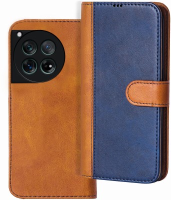 Knotyy Flip Cover for OnePlus 12 5G(Brown, Dual Protection, Pack of: 1)