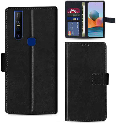 Kalua Mall Flip Cover for Vivo V15 pouch cover | Vivo 1819 pouch cover | Black(Black, Magnetic Case, Pack of: 1)