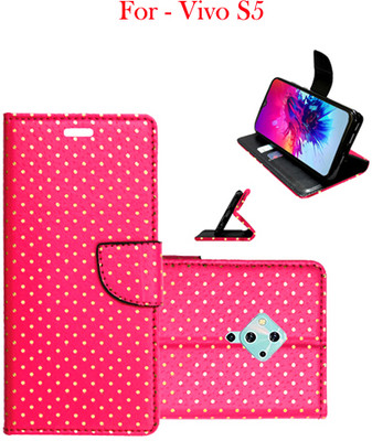 Toklot Flip Cover for Vivo S5(Pink, Pack of: 1)