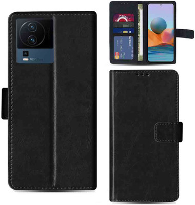 Kalua Mall Flip Cover for IQOO Neo 7 5G folding cover | IQOO I2214 folding cover | Black(Black, Magnetic Case, Pack of: 1)