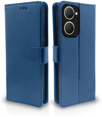 Juberous Flip Cover for Vivo Y18, Vivo Y18e, Vivo Y18i, Vivo Y18t, Vivo Y03, Vivo Y28s 5G, Vivo T3 Lite 5G, iQOO Z9 Lite 5G(Blue, Cases with Holder, Pack of: 1)