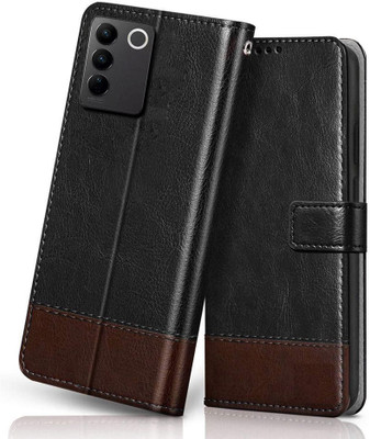Winkel Flip Cover for vivo V27 Pro 5G(Black, Cases with Holder, Pack of: 1)