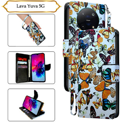 PARGO Flip Cover for Lava Yuva 5G(White, Pack of: 1)