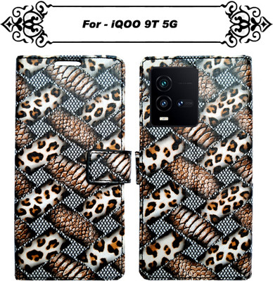 Asmart Flip Cover for iQOO 9T 5G(Brown, Pack of: 1)