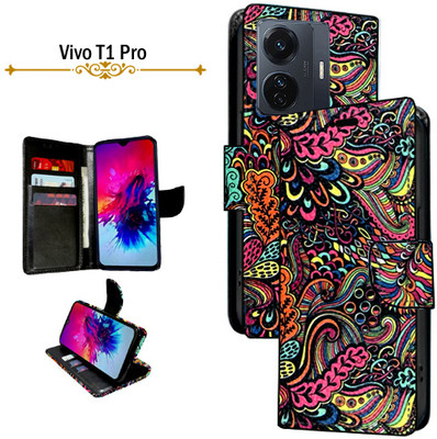 Asmart Flip Cover for Vivo T1 Pro(Multicolor, Pack of: 1)
